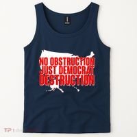 No Obstruction Just Democrat Destruction Tank Top thumb 2