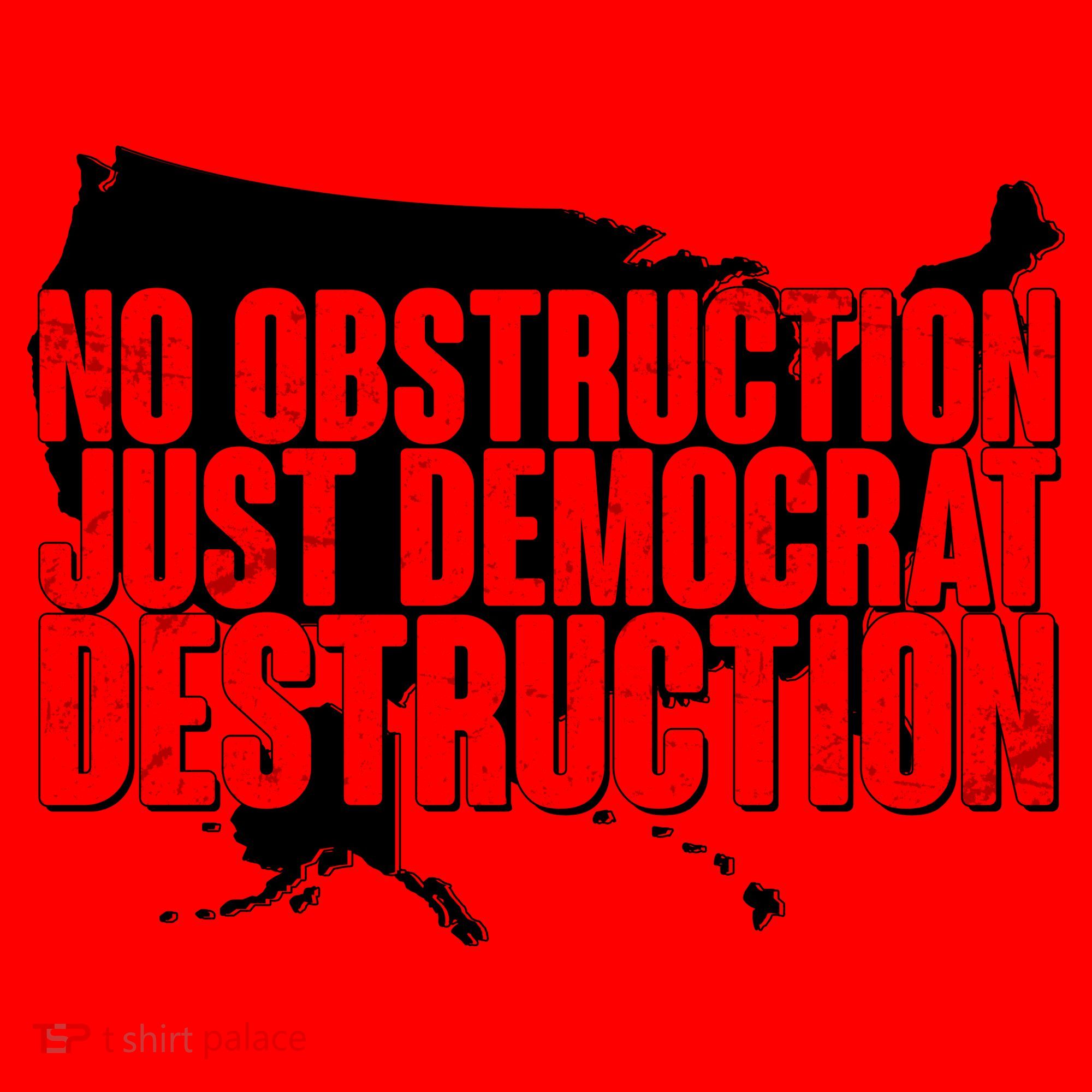 No Obstruction Just Democrat Destruction Santa Hat