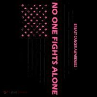 No One Fight Alone Breast Cancer Awareness Flag Coffee Mug thumb 5