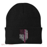 No One Fight Alone Breast Cancer Awareness Flag Beanie thumb 0