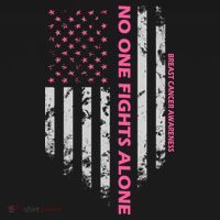 No One Fight Alone Breast Cancer Awareness Flag Women's Tank Top thumb 5