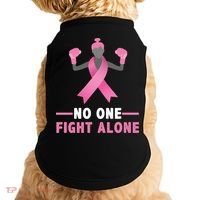 No One Fights  Alone Breast Cancer Doggie Tank thumb 0
