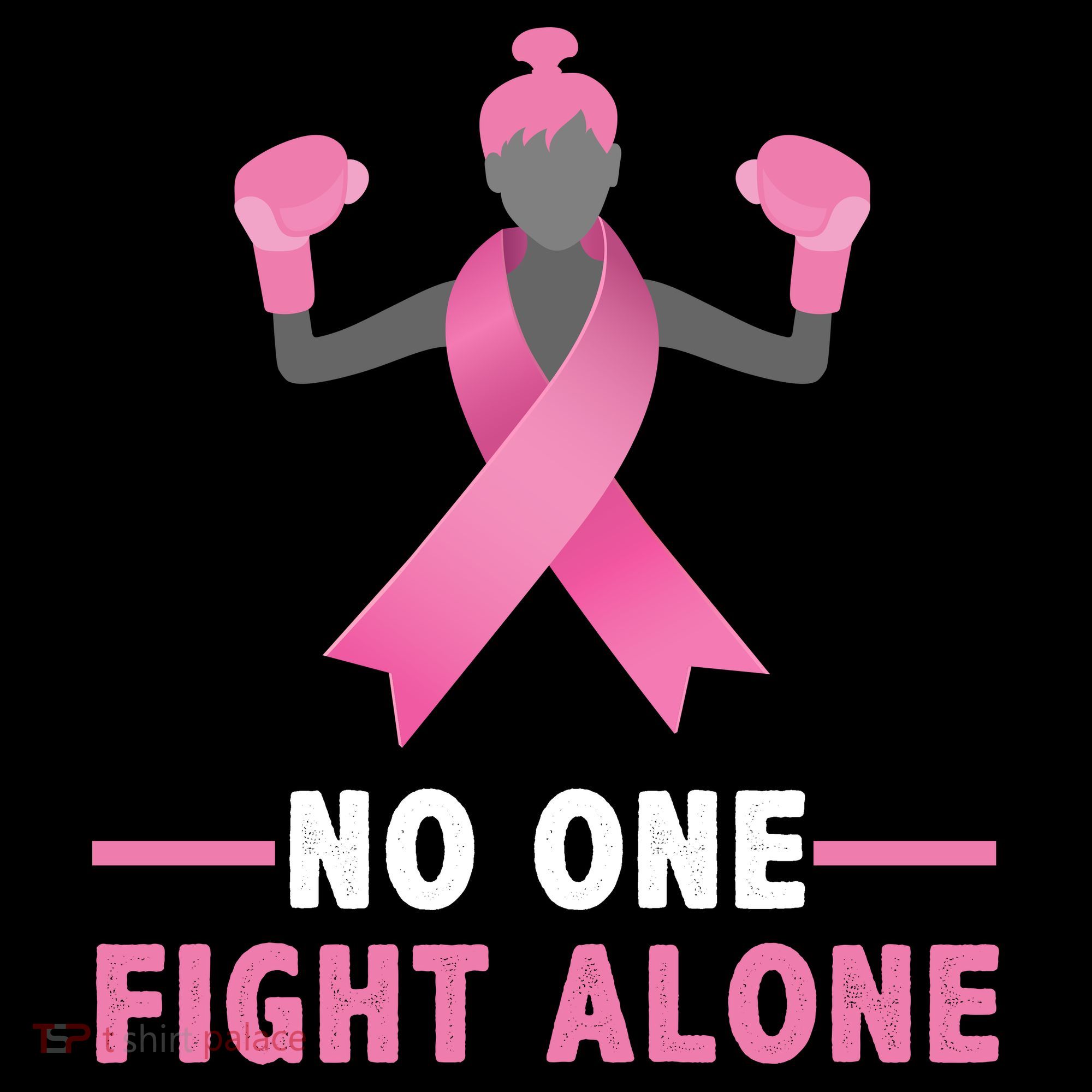 No One Fights  Alone Breast Cancer Doggie Tank