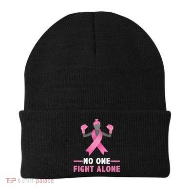 No One Fights  Alone Breast Cancer Beanie