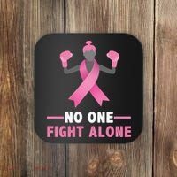 No One Fights  Alone Breast Cancer Coaster thumb 0