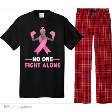 No One Fights  Alone Breast Cancer Pajama Set