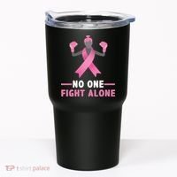 No One Fights  Alone Breast Cancer Tumbler thumb 0