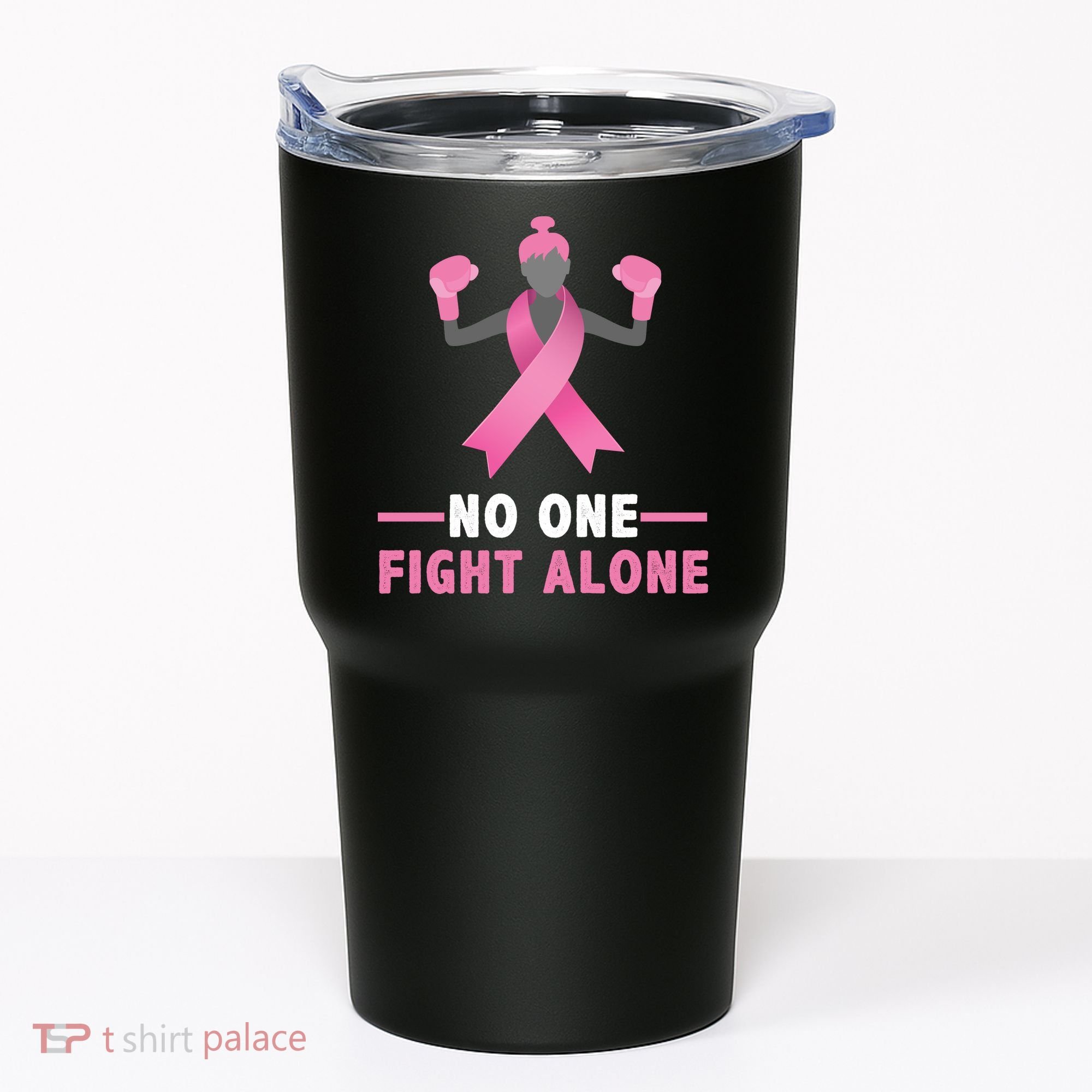 No One Fights  Alone Breast Cancer Tumbler