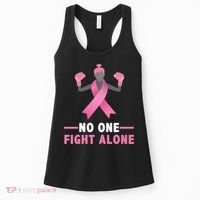 No One Fights  Alone Breast Cancer Women's Tank Top thumb 0