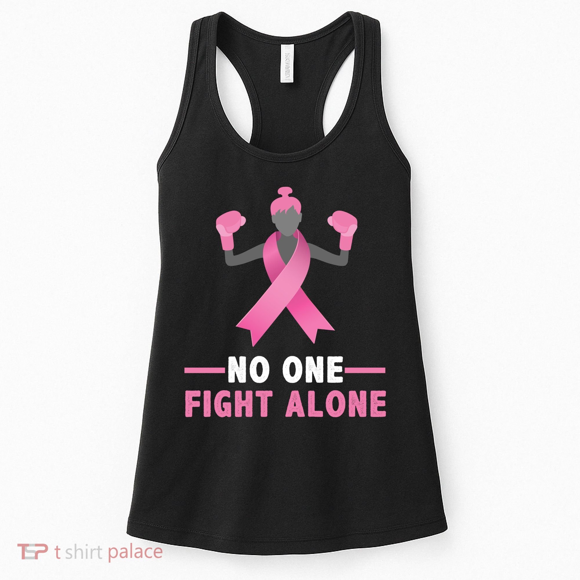 No One Fights  Alone Breast Cancer Women's Tank Top