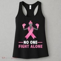 No One Fights  Alone Breast Cancer Women's Tank Top thumb 3