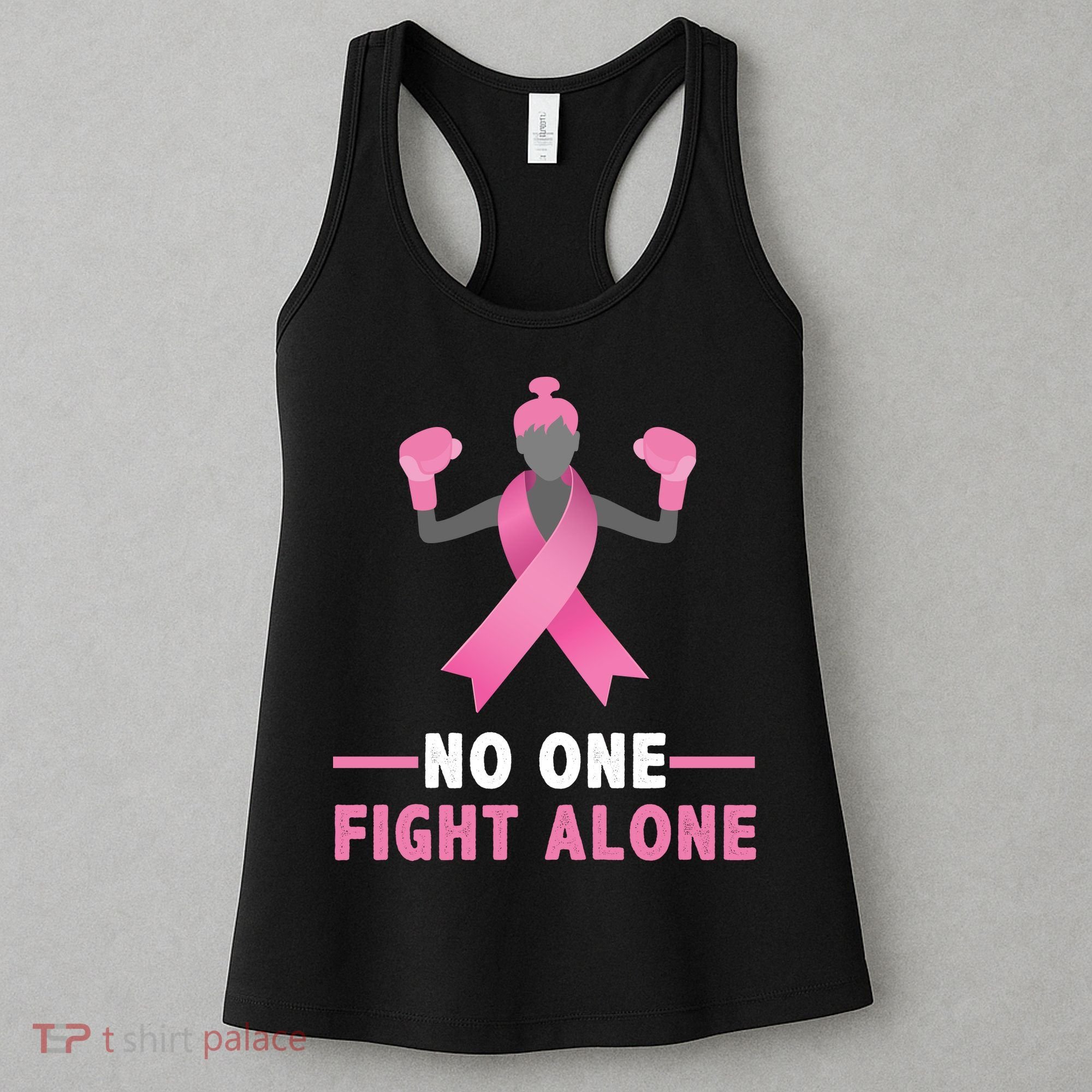 No One Fights  Alone Breast Cancer Women's Tank Top