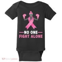 No One Fights  Alone Breast Cancer Baby Bodysuit thumb 0
