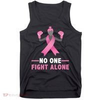 No One Fights  Alone Breast Cancer Tank Top thumb 0