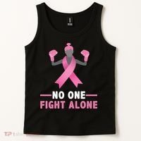 No One Fights  Alone Breast Cancer Tank Top thumb 2