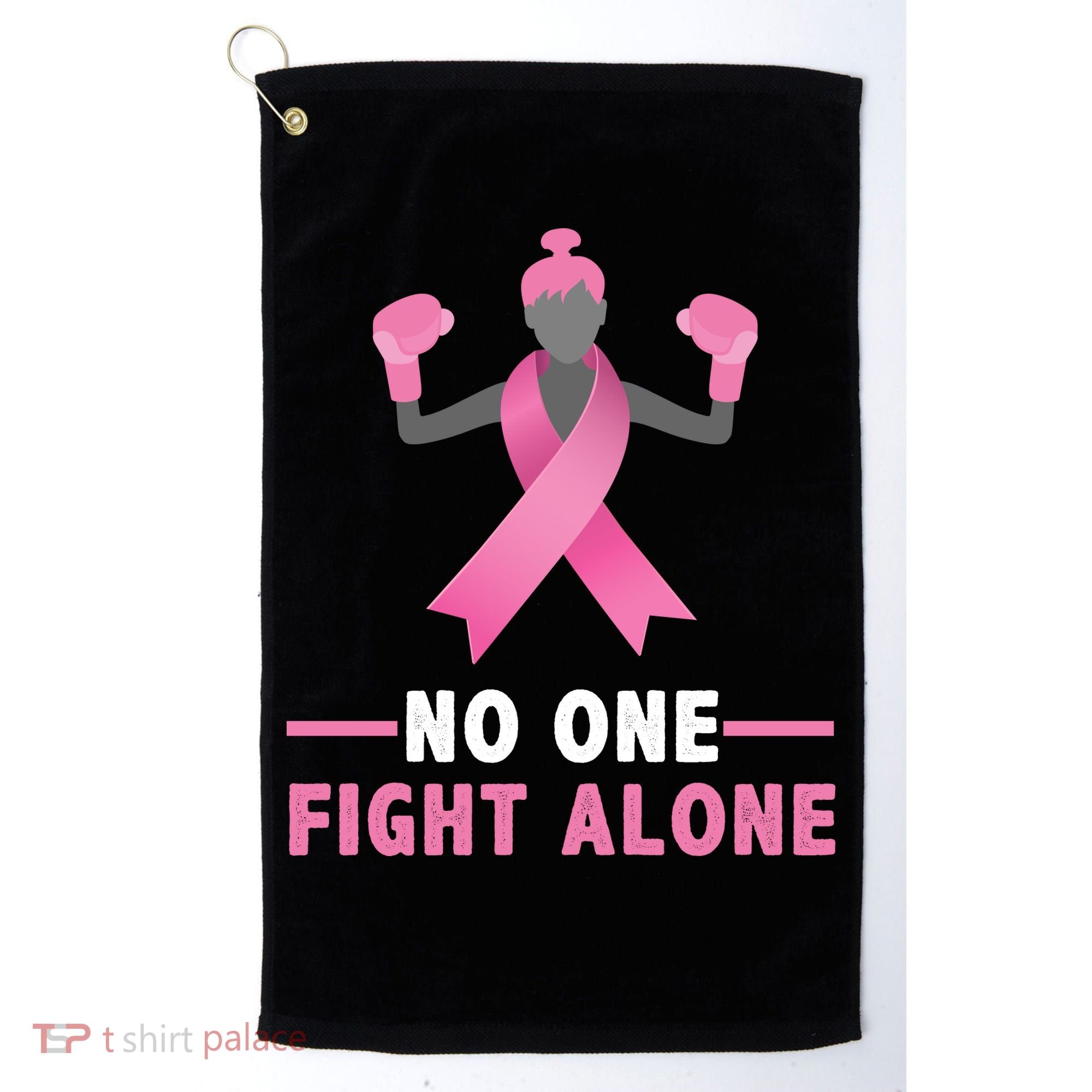 No One Fights  Alone Breast Cancer Golf Towel
