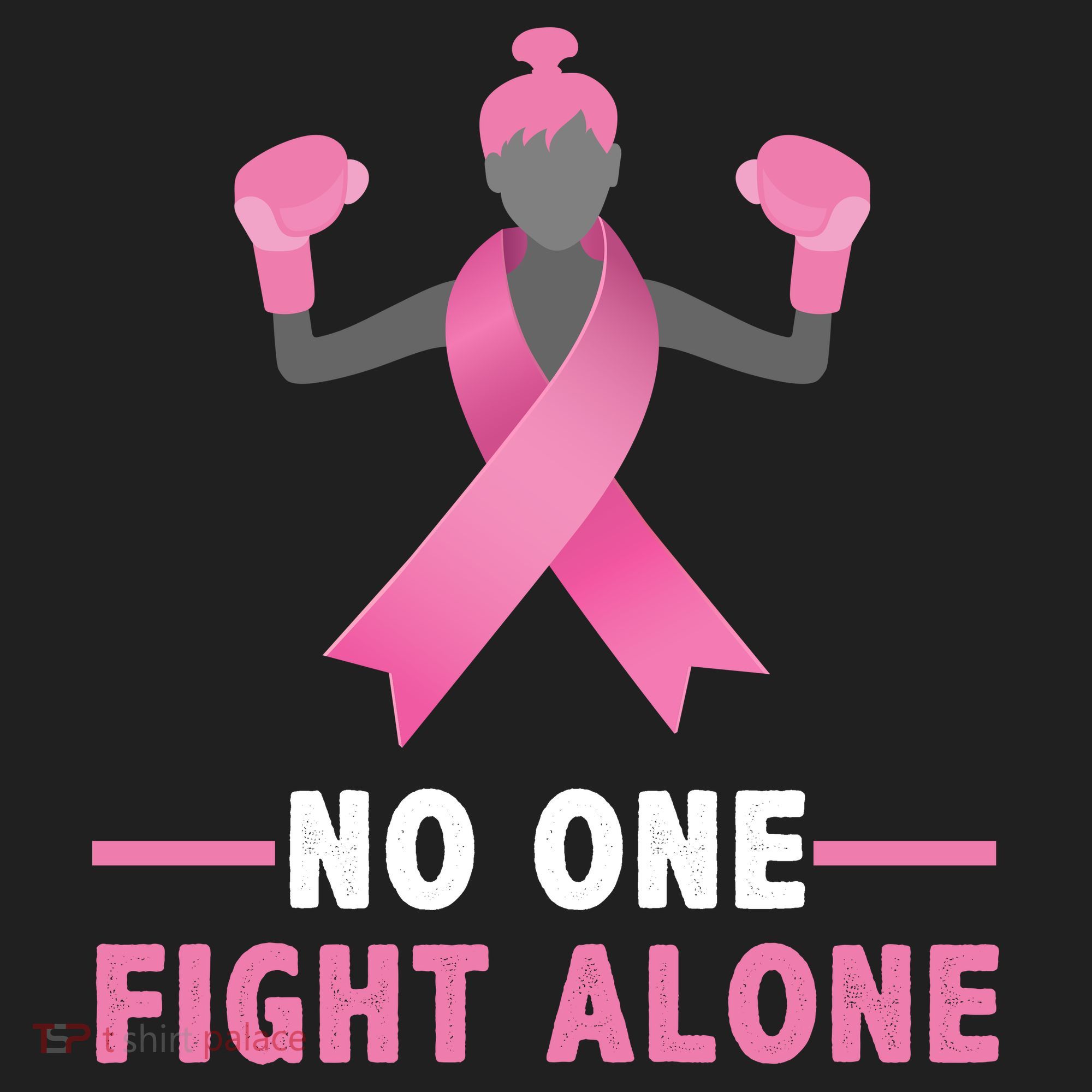 No One Fights  Alone Breast Cancer Golf Towel