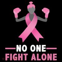 No One Fights  Alone Breast Cancer Kids T-Shirt thumb 4