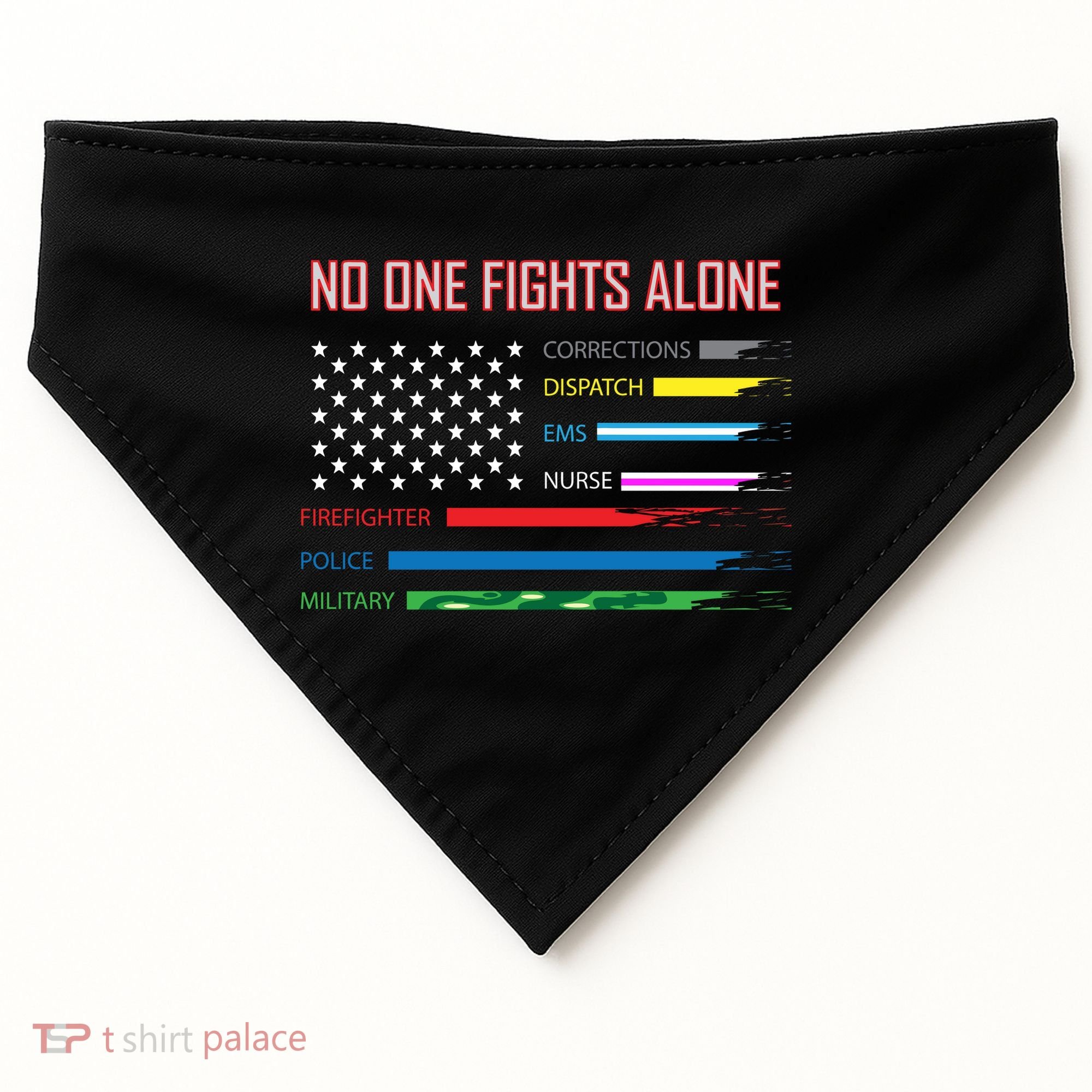 No One Fights Alone USA-Made Doggie Bandana