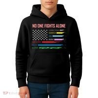 No One Fights Alone Kids Hoodie thumb 4