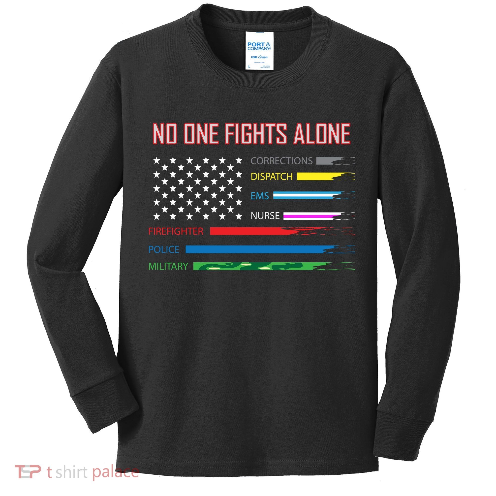 No One Fights Alone Kids Long Sleeve Shirt