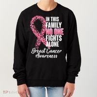 No One Fights Alone Breast Cancer Ribbon Women's Sweatshirt thumb 0