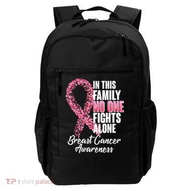No One Fights Alone Breast Cancer Ribbon Backpack