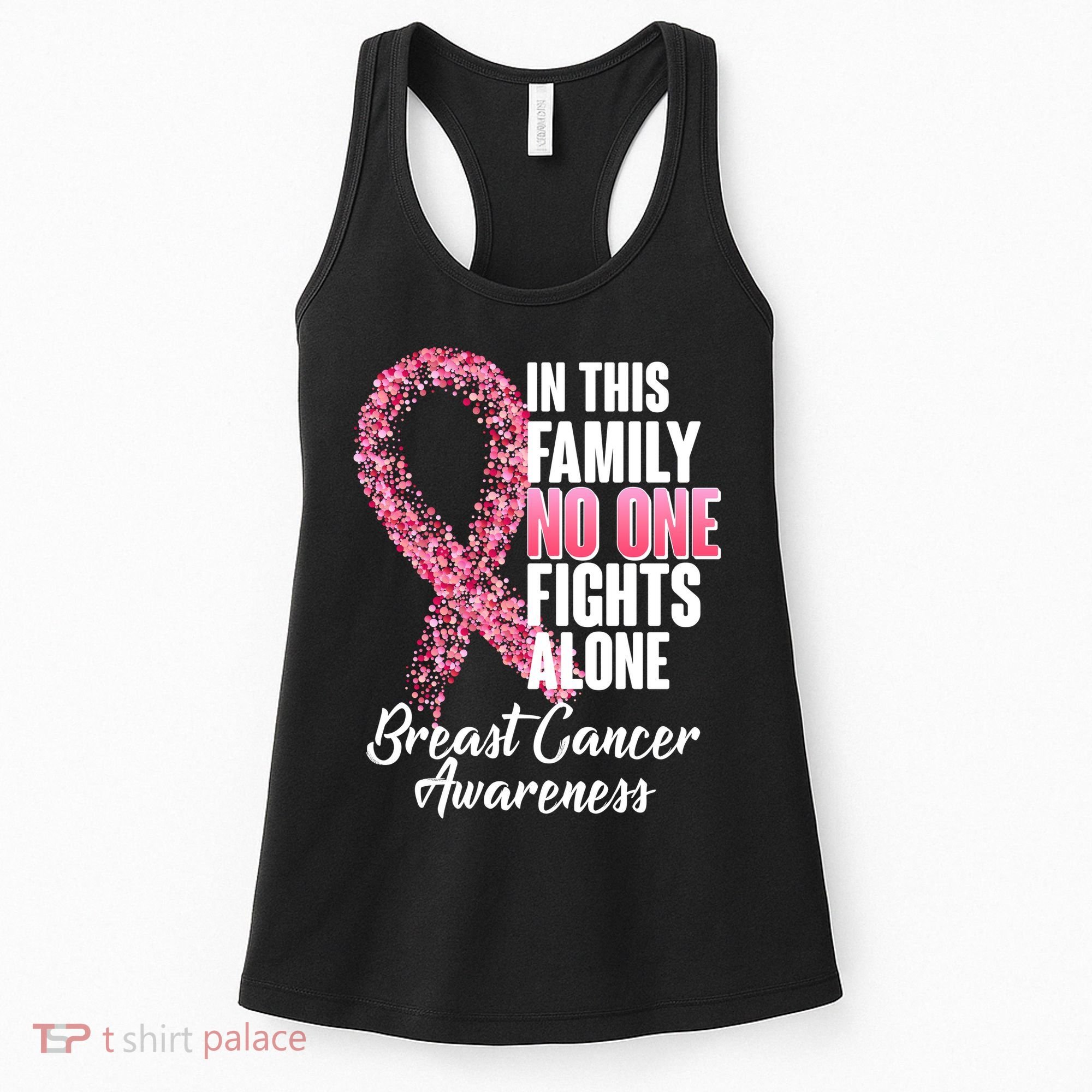 No One Fights Alone Breast Cancer Ribbon Women's Tank Top