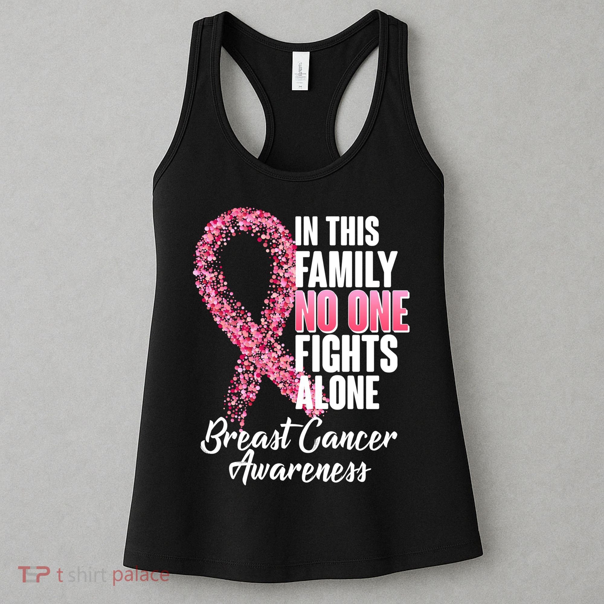 No One Fights Alone Breast Cancer Ribbon Women's Tank Top