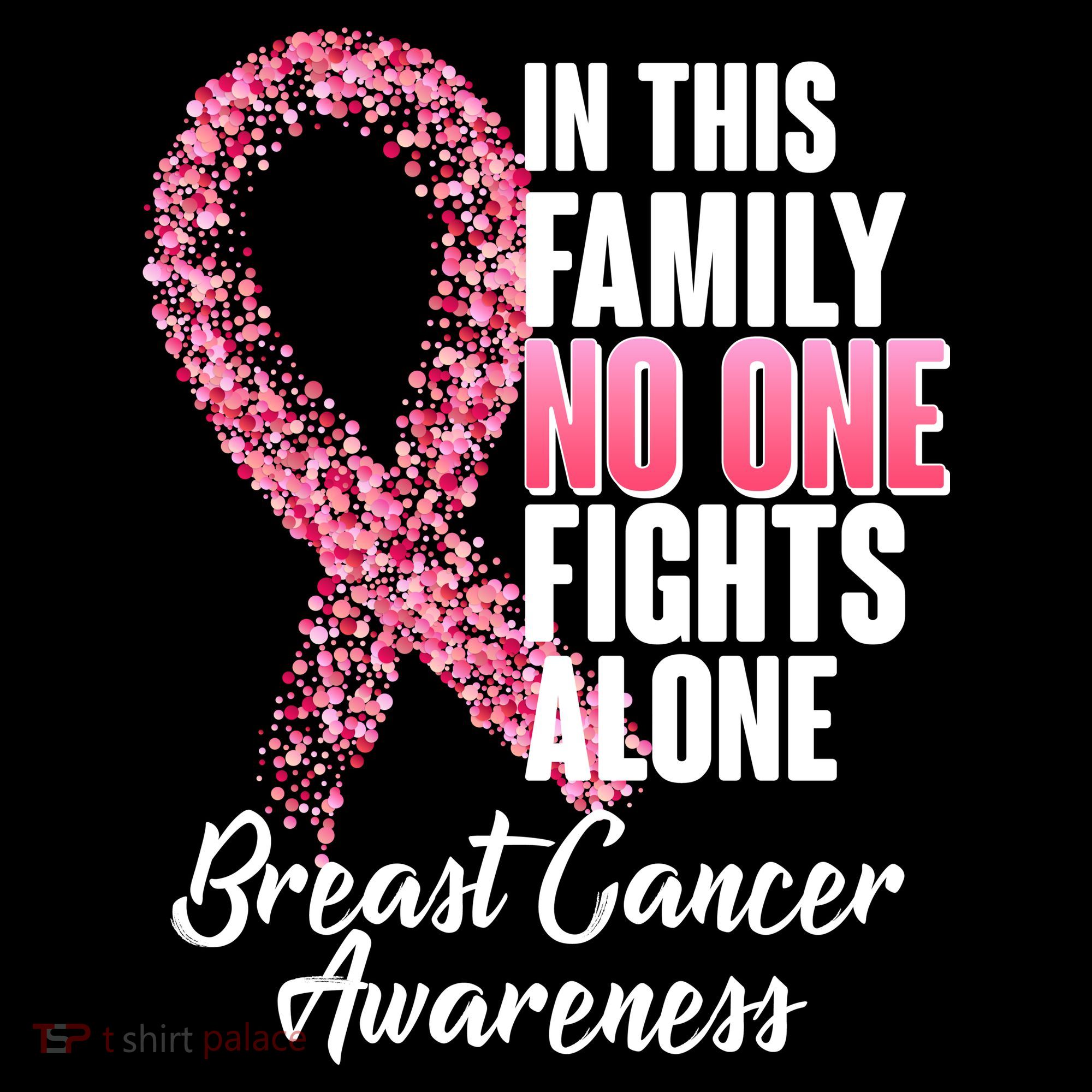 No One Fights Alone Breast Cancer Ribbon Baby Bodysuit