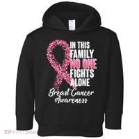 No One Fights Alone Breast Cancer Ribbon Toddler Hoodie thumb 0