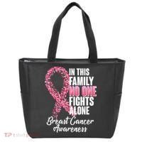 No One Fights Alone Breast Cancer Ribbon Tote Bag thumb 0