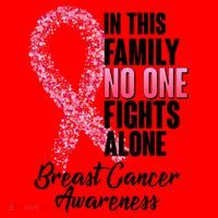 No One Fights Alone Breast Cancer Ribbon Santa Hat thumb 1