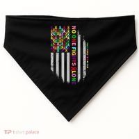 No One Fights Alone Cancer Awareness Ribbon Flag USA-Made Doggie Bandana thumb 0