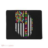 No One Fights Alone Cancer Awareness Ribbon Flag Mousepad thumb 0