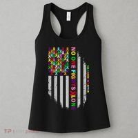 No One Fights Alone Cancer Awareness Ribbon Flag Women's Tank Top thumb 3