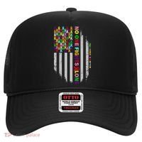 No One Fights Alone Cancer Awareness Ribbon Flag Hat thumb 0