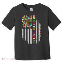 No One Fights Alone Cancer Awareness Ribbon Flag Toddler T-Shirt thumb 0