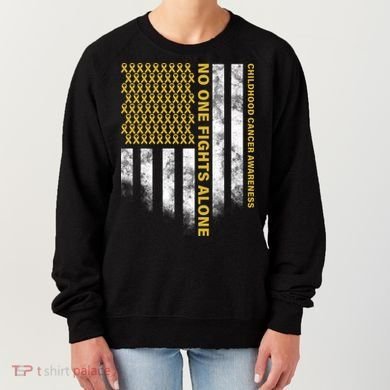 No One Fights Alone Childhood Cancer Women's Sweatshirt
