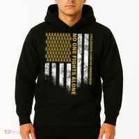 No One Fights Alone Childhood Cancer Hoodie thumb 2