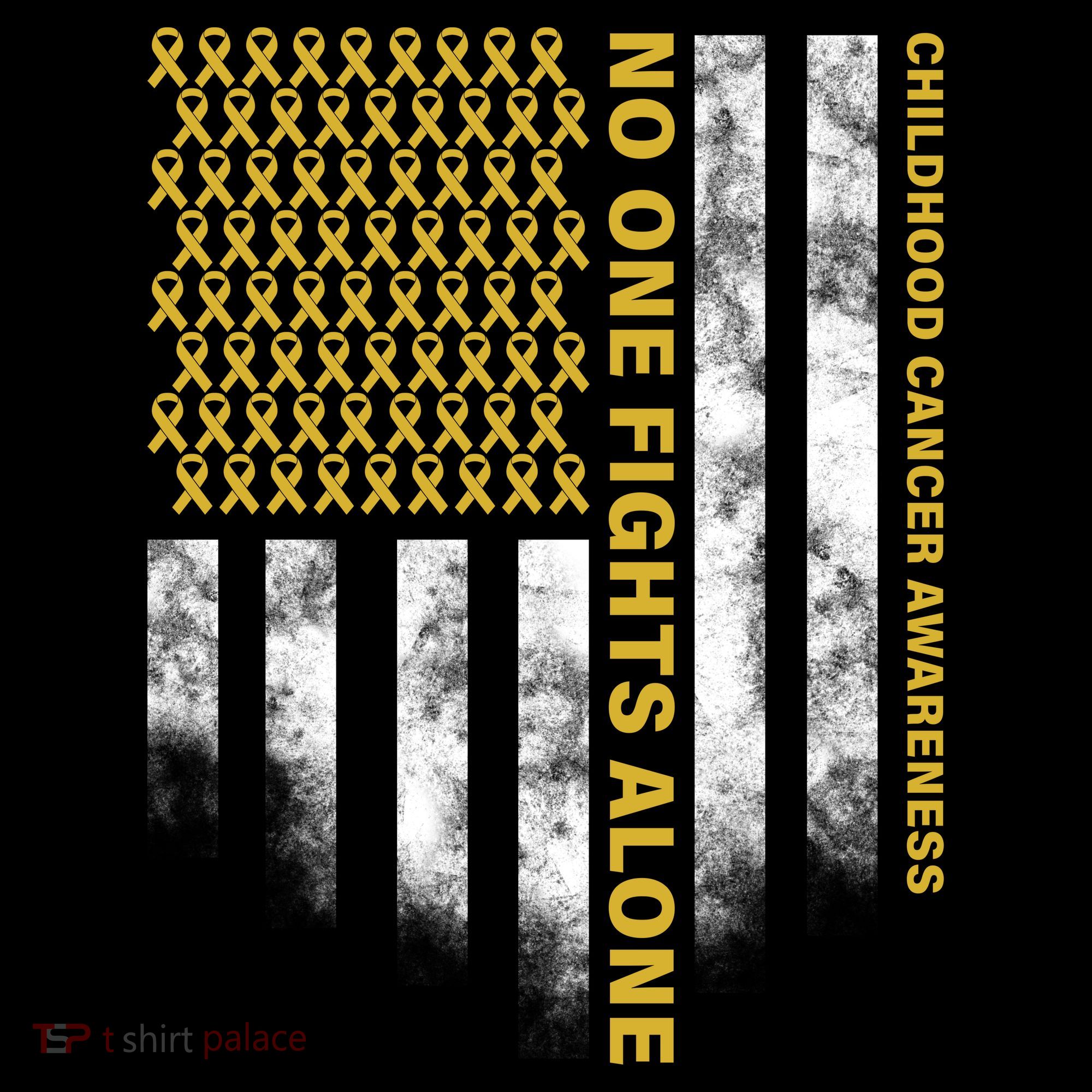 No One Fights Alone Childhood Cancer Hoodie