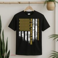 No One Fights Alone Childhood Cancer T-Shirt thumb 2