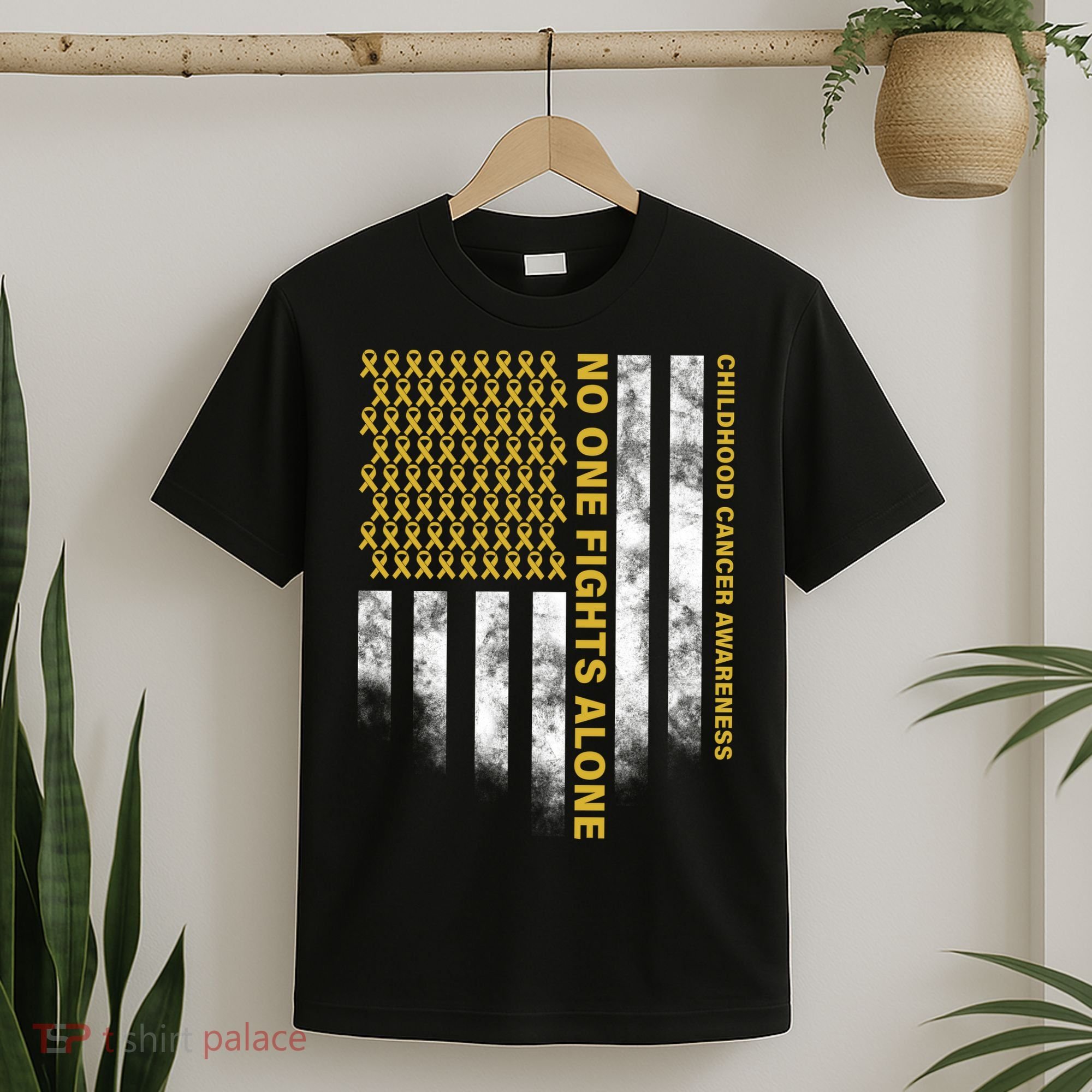 No One Fights Alone Childhood Cancer T-Shirt