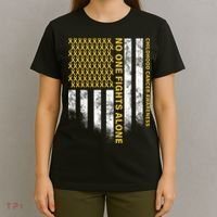 No One Fights Alone Childhood Cancer T-Shirt thumb 4