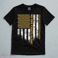No One Fights Alone Childhood Cancer T-Shirt thumb 5