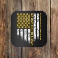No One Fights Alone Childhood Cancer Coaster thumb 0
