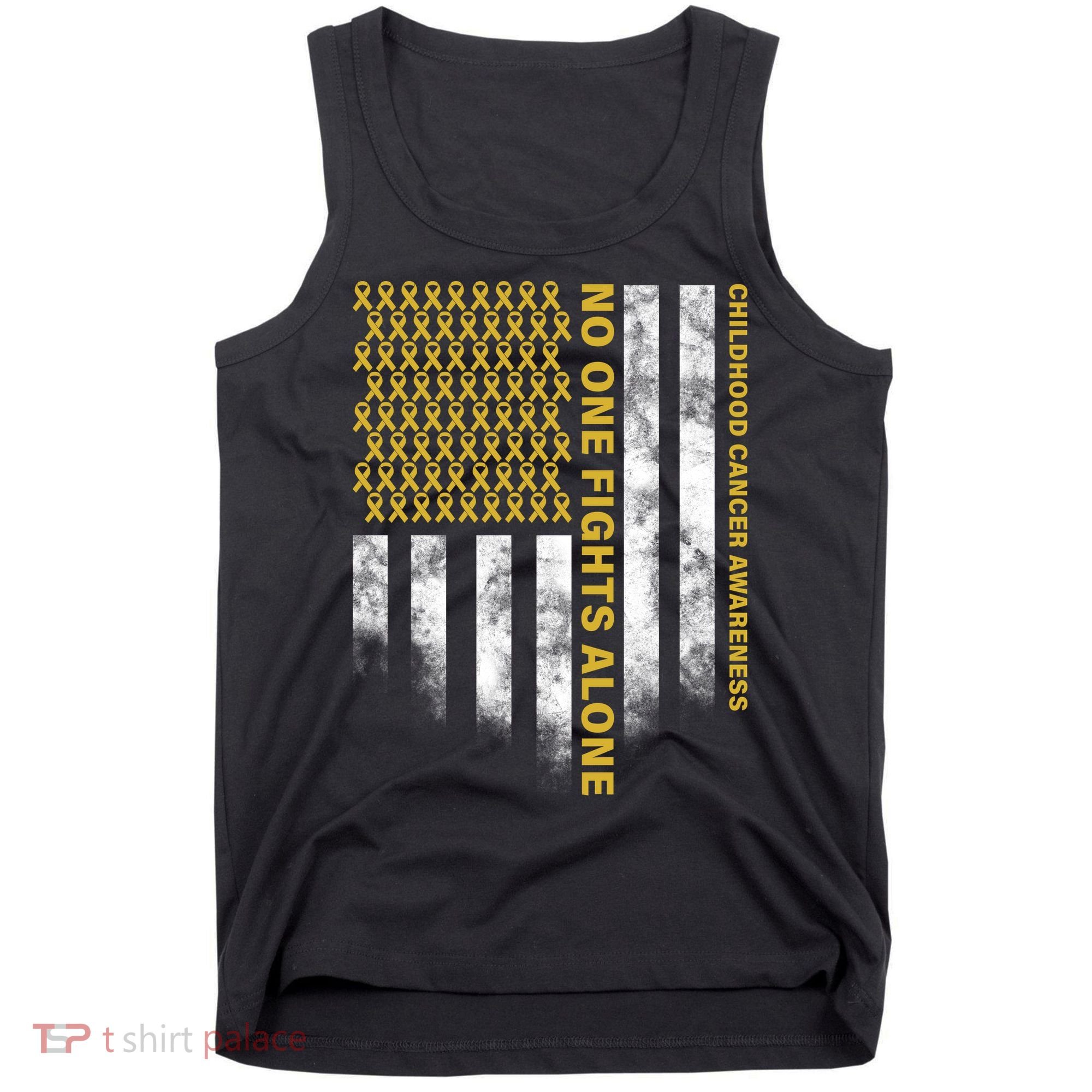 No One Fights Alone Childhood Cancer Tank Top