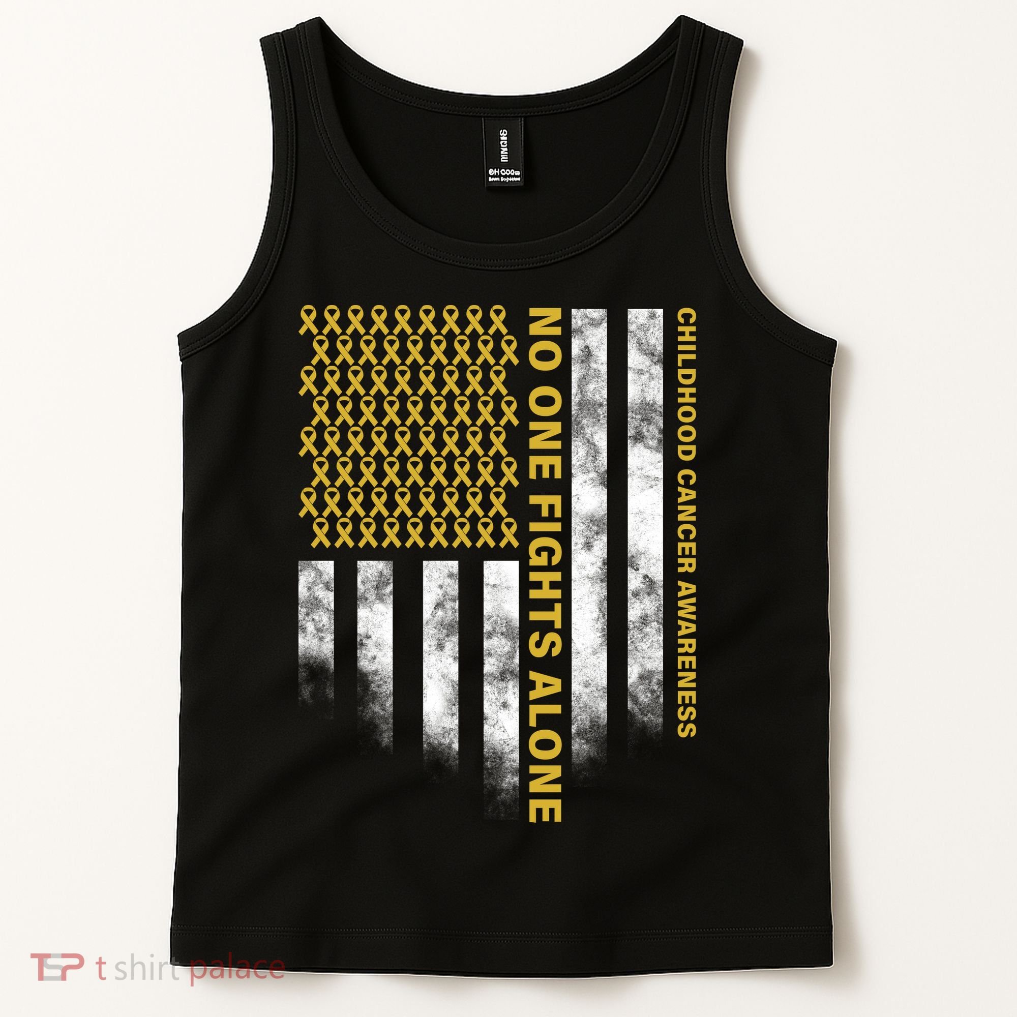 No One Fights Alone Childhood Cancer Tank Top