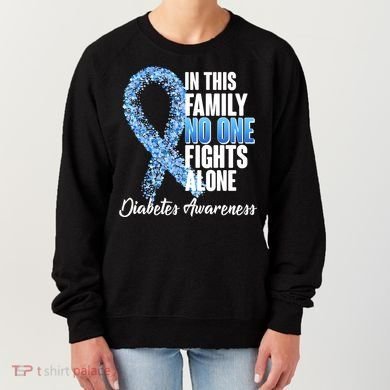 No One Fights Alone Diabetes Awareness Women's Sweatshirt