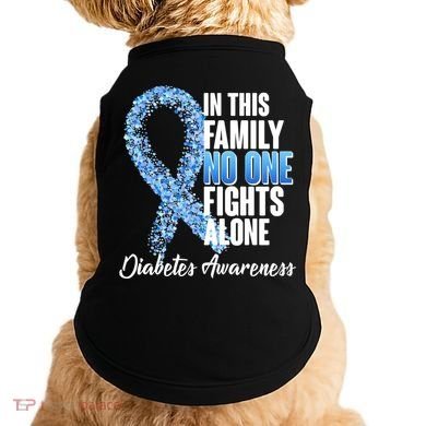 No One Fights Alone Diabetes Awareness Doggie Tank